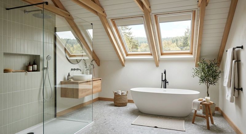 Attic Bathroom Remodeling in Lake County, OH